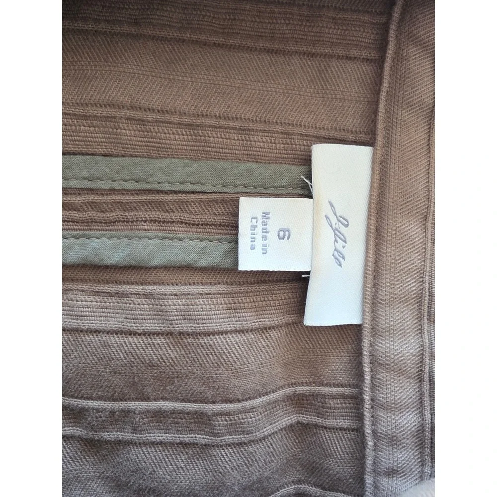 J. Jill Brown Pinstripe Textured Blazer Jacket Size 6 Button‎ Front Workwear